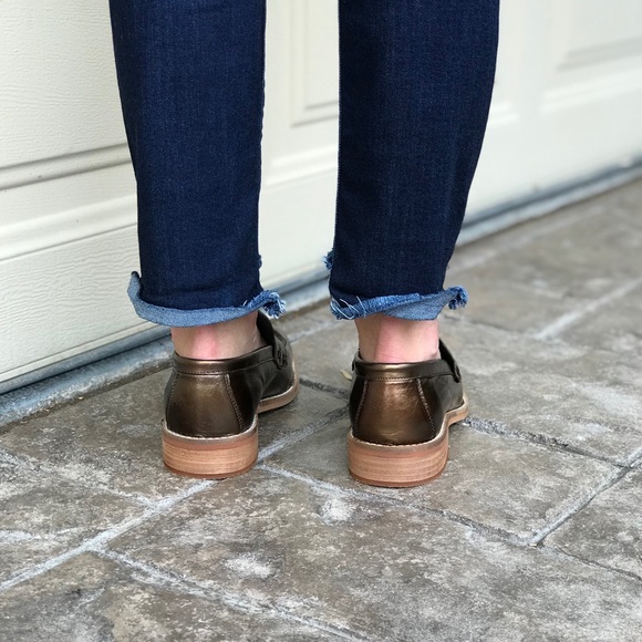 Bronze Mexico Made Leather Boyfriend Oxfords - Picture 7 of 8